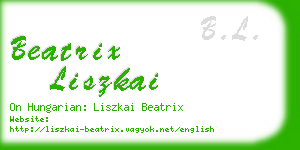 beatrix liszkai business card
